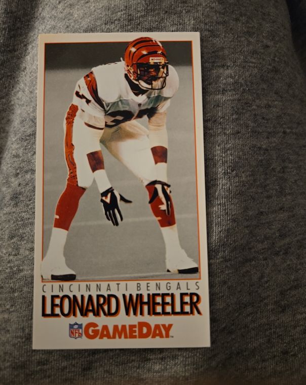 1992 GameDay #190 Leonard Wheeler Cincinnati Bengals — front