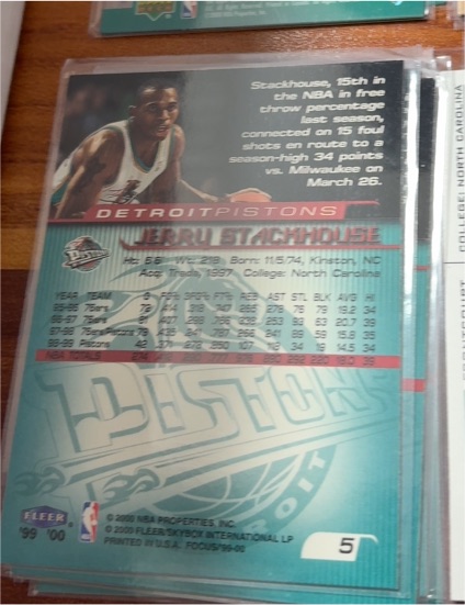 1999-00 Fleer Focus #5 Jerry Stackhouse — front