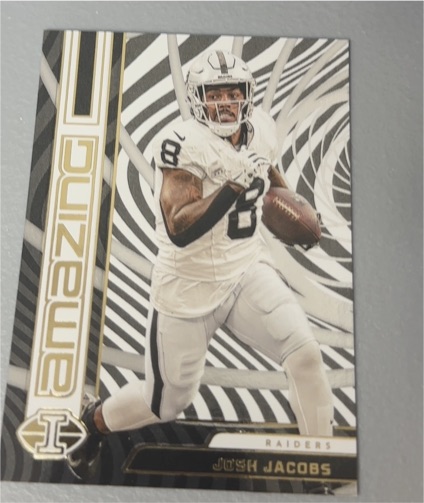 2023 Panini Illusions Amazing #9 Josh Jacobs — front