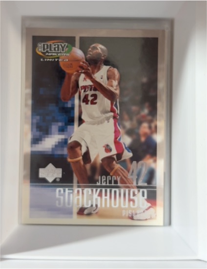 2001-02 Upper Deck Playmakers #42 Jerry Stackhouse — front