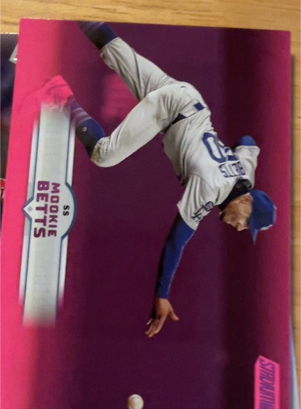 2025 Topps Stadium Club #160 Mookie Betts Pink Parallel — front
