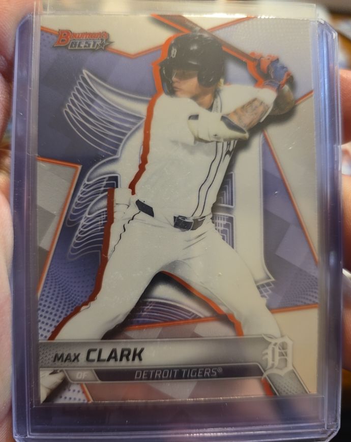 2025 Bowman's Best #TP-1 Max Clark Top Prospect Detroit Tigers — front