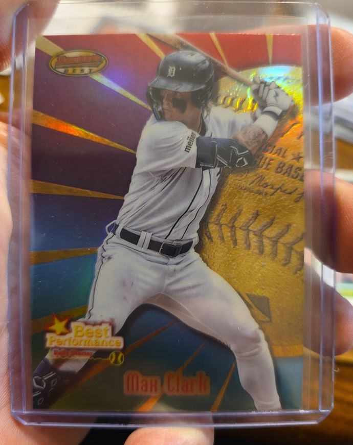 2025 Bowman's Best #BP-25 Max Clark Best Performance — front