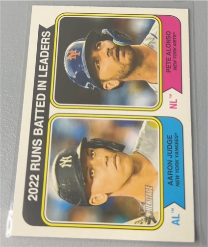 2023 Topps Heritage #203 Aaron Judge / Pete Alonso — front