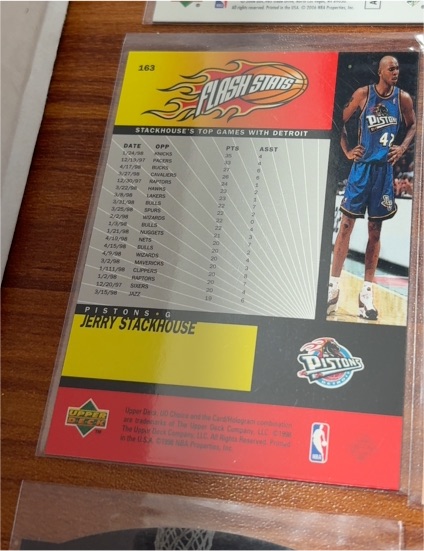 1998-99 Upper Deck UD Choice Flash Stats #163 Jerry Stackhouse — front