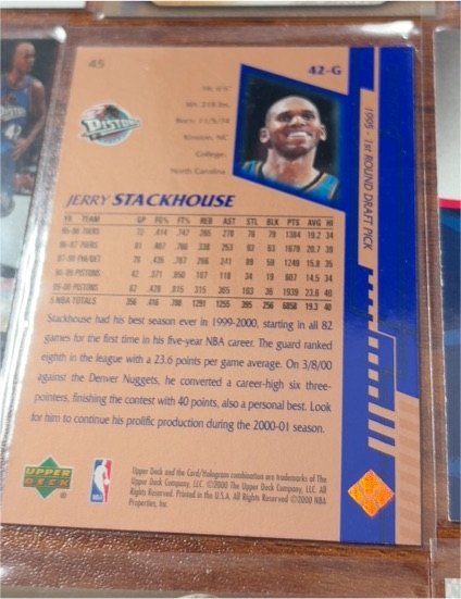 1995-96 Upper Deck #133 Jerry Stackhouse — front