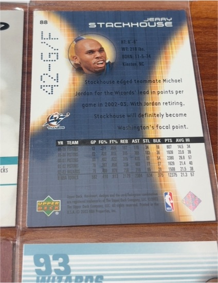 2002-03 Upper Deck #88 Jerry Stackhouse — front