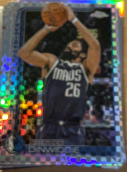 2025-26 Topps Chrome #13 Spencer Dinwiddie X-Fractor — front