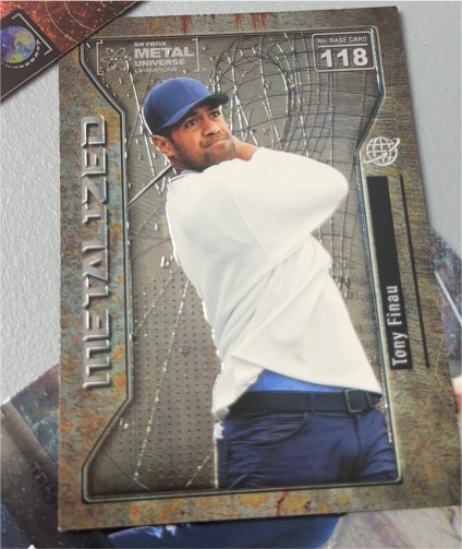 2021 Skybox Metal Universe Champions #118 Tony Finau Metalized — front