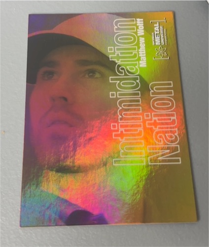 2021 Skybox Metal Universe #IN-18 Matthew Wolff Intimidation Nation — front