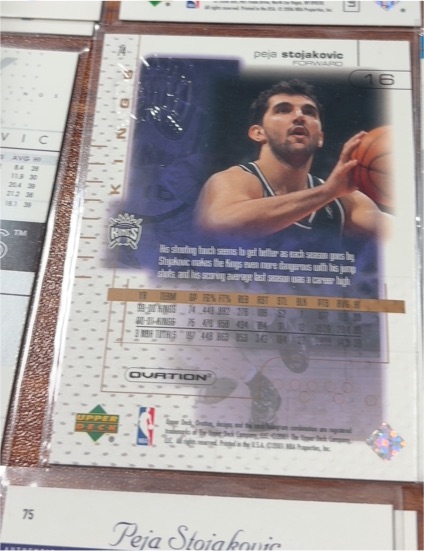 2001 Upper Deck Ovation #16 Peja Stojakovic — front