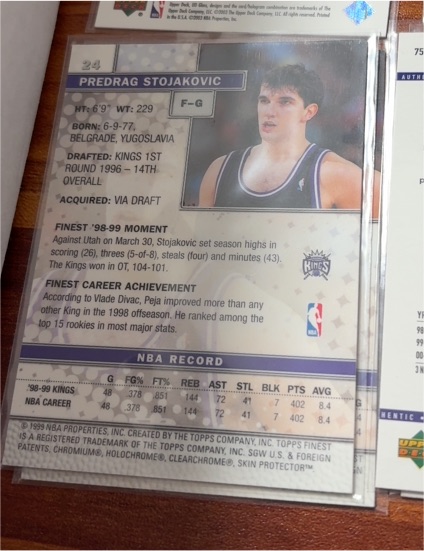 1998-99 Upper Deck #24 Predrag Stojakovic — front