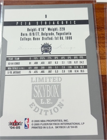 2003-04 Skybox Limited Edition #96 Peja Stojakovic — front