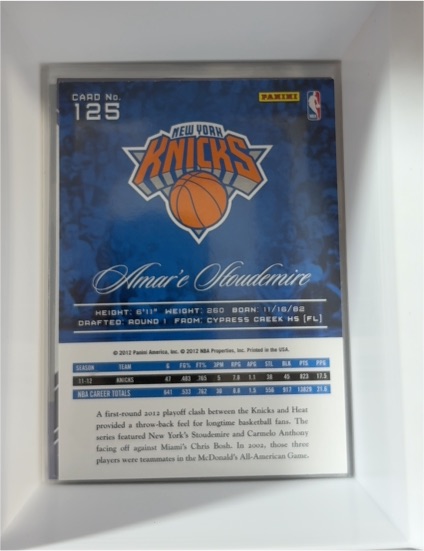 2012 Panini #125 Amar'e Stoudemire — front