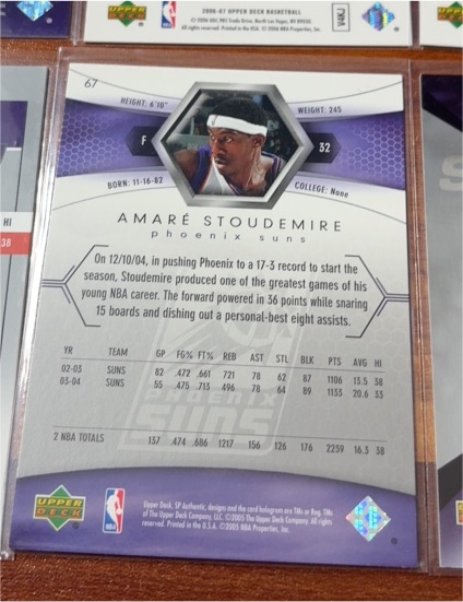 2006-07 Upper Deck #67 Amaré Stoudemire — front