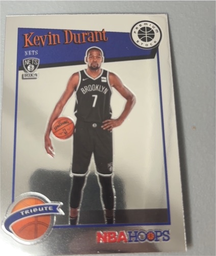 2019-20 Panini NBA Hoops Premium Stock #284 Kevin Durant Tribute Brooklyn Nets — front