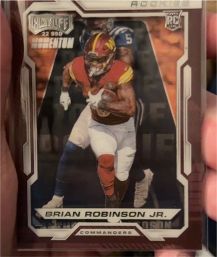 2022 Panini Chronicles Playoff Momentum #PMR-25 Brian Robinson Jr. — front