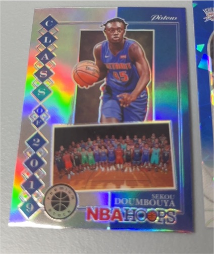 2019-20 Panini NBA Hoops Premium Stock #14 Sekou Doumbouya Class of 2019 Silver Prizm — front