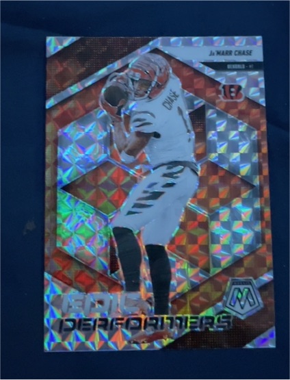 2025 Panini Mosaic #1 Ja'Marr Chase Epic Performers Mosaic — front
