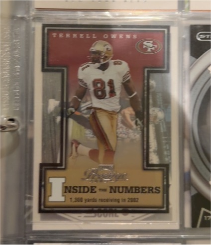 2003 Playoff Prestige #IN-23 Terrell Owens Inside the Numbers — front