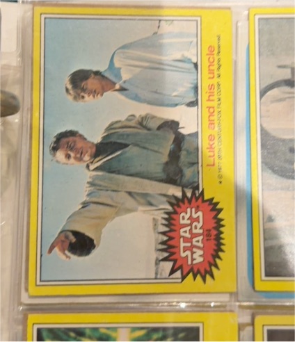 1977 Topps Star Wars #184 Luke and His Uncle — front