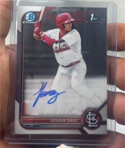 2022 Bowman Chrome #CPA-JB Joshua Baez — front