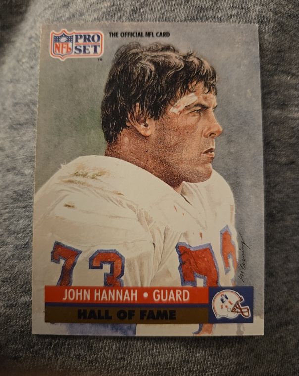 1991 Pro Set #28 John Hannah — front
