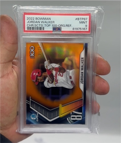 2022 Bowman Chrome Scouts Top 100 #BTP87 Jordan Walker — front