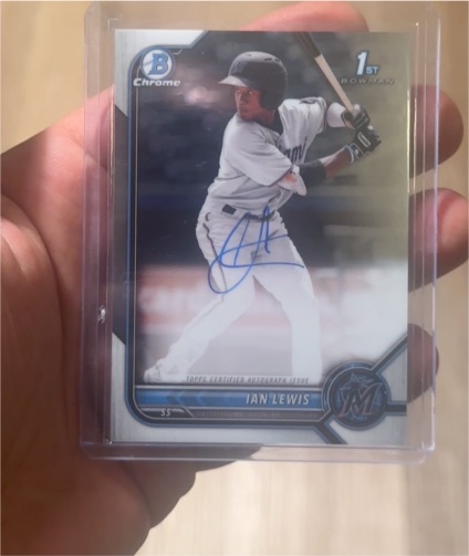 2022 Bowman Chrome #CPA-IL Ian Lewis — front