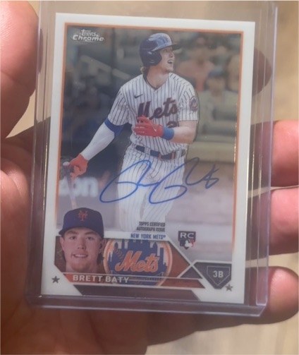 2023 Topps Chrome #RA-BBA Brett Baty Rookie Autograph — front