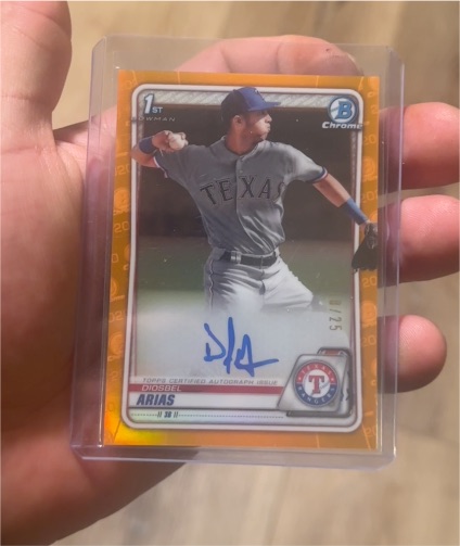 2020 Bowman Chrome #CAP-DA Diosbel Arias — front