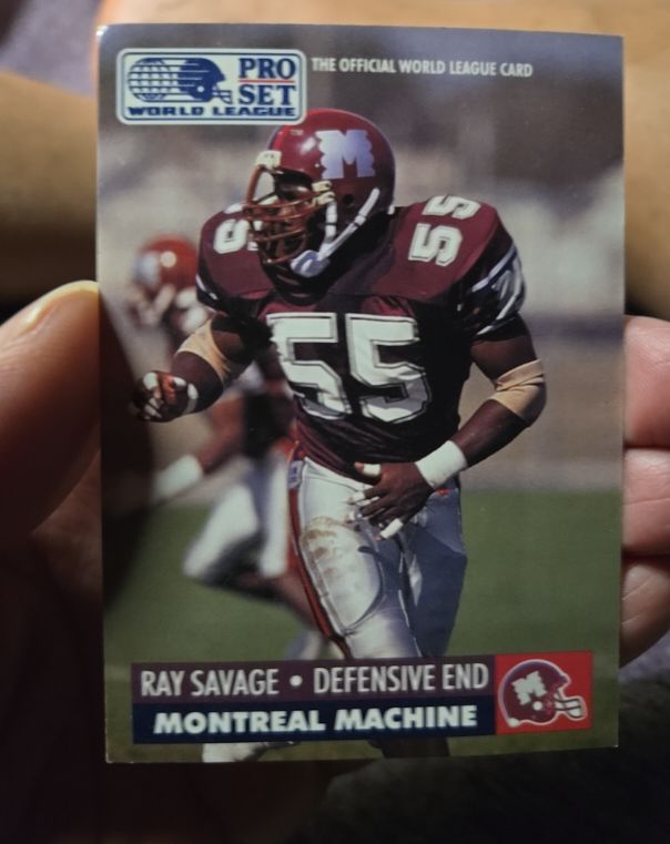 1991 Pro Set World League #16 Ray Savage — front
