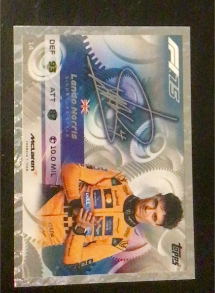 2025 Topps Turbo Attax #14 Lando Norris — front