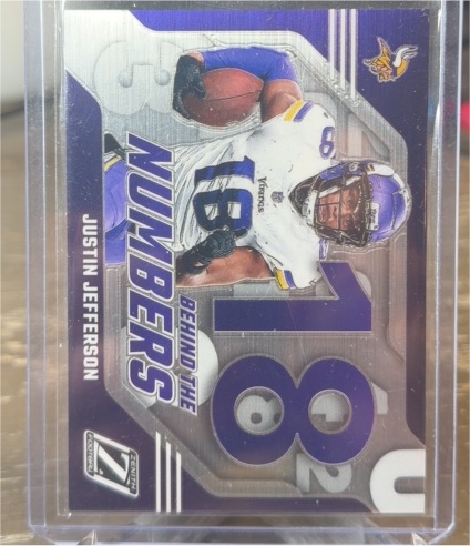 2023 Panini Zenith Behind The Numbers #19 Justin Jefferson — front