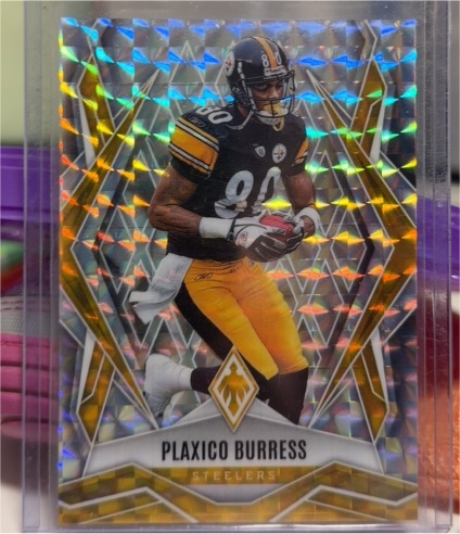 2025 Panini Phoenix #35 Plaxico Burress Silver Pyramids — front