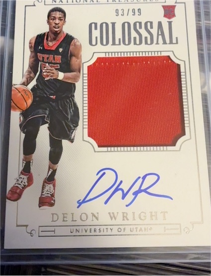 2015 Panini National Treasures College #352 Delon Wright — front