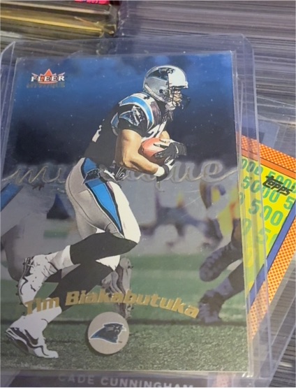 2000 Fleer Mystique #14 Tim Biakabutuka — front