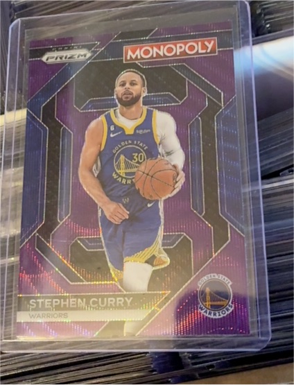 2023-24 Panini Prizm Monopoly Purple Wave #PS8 Stephen Curry — front