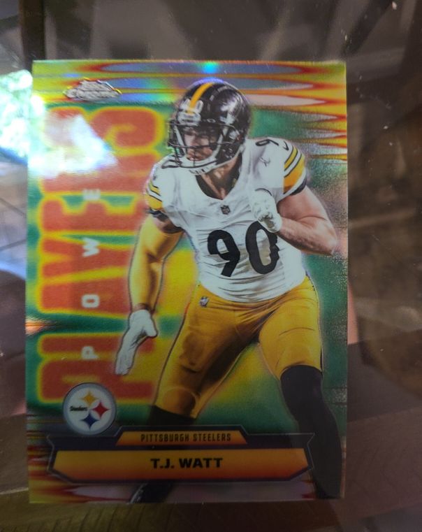 2025 Topps Chrome Football Power Players #PP-39 T.J. Watt — front