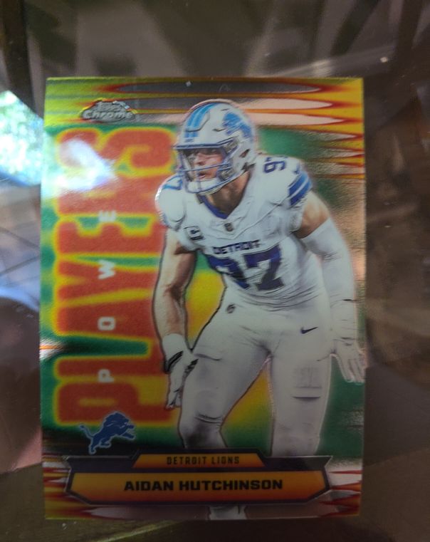 2025 Topps Chrome Football Power Players #PP-38 Aidan Hutchinson — front