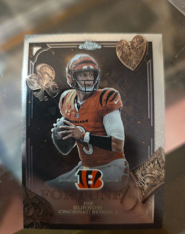 2025 Topps Chrome Football #F15-5 Joe Burrow Fortune 15 — front