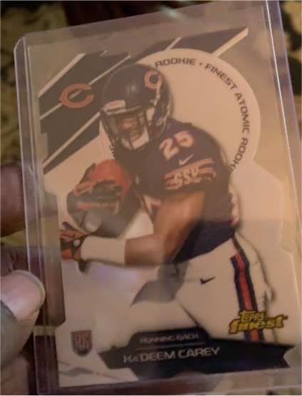 2014 Topps Finest Atomic Refractor Rookie #FAR-KC Ka'Deem Carey — front
