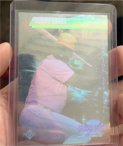 1992 Upper Deck Denny's Grand Slam Holograms #25 Ruben Sierra — front