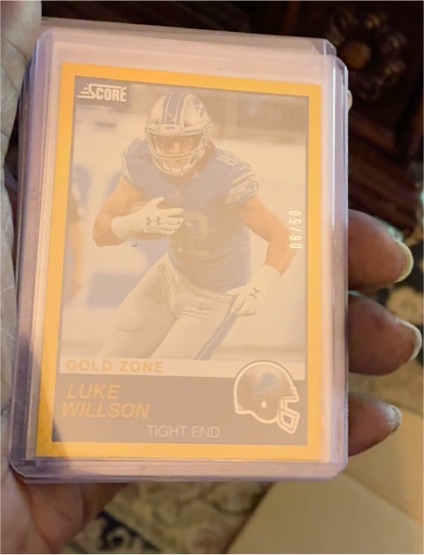 2019 Score Gold Zone #222 Luke Willson — front