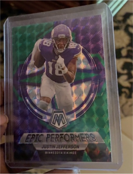 2023 Panini Mosaic Epic Performers #EPJJ Justin Jefferson — front