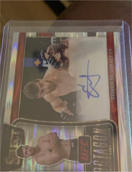 2022 Panini Select UFC Octagon Action Signatures #OA-ESH Edmen Shahbazyan — front