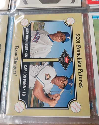 2001 Fleer Platinum #480 Franchise Futures Alex Rodriguez, Carlos Pena — front
