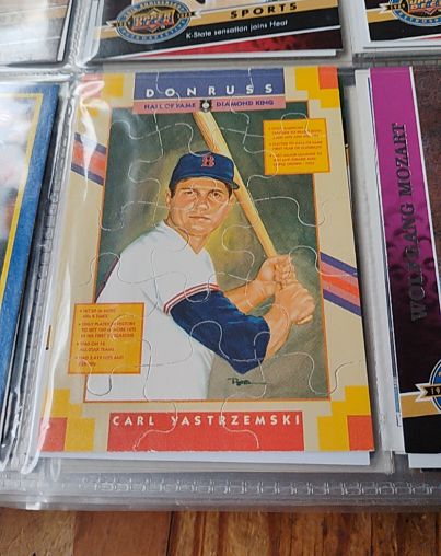 1990 Donruss Carl Yastrzemski Diamond King Puzzle Card — front