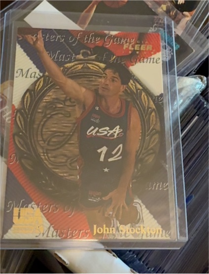 1996 Fleer USA Basketball Masters of the Game #40 John Stockton — front