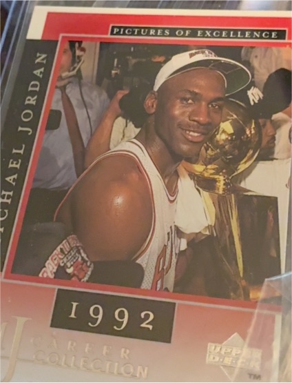 1998 Upper Deck MJ Career Collection Pictures of Excellence Michael Jordan #18 — front